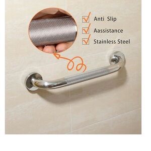 Chrome Bathroom Grab Bar 16”